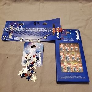 Fourth of July accessory gift bag NWT